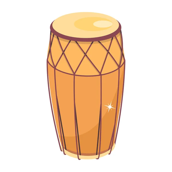 Etnische Drum Modern Icoon Vector Illustratie — Stockvector
