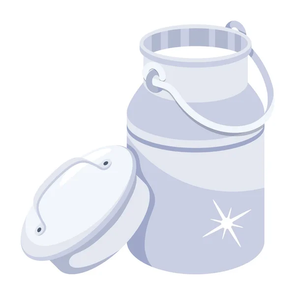 Milk Churn Modern Icon Vector Illustration — Stock Vector