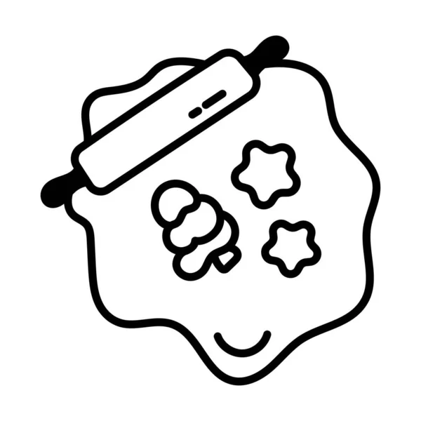 Cookie Knippen Modern Icoon Vector Illustratie — Stockvector