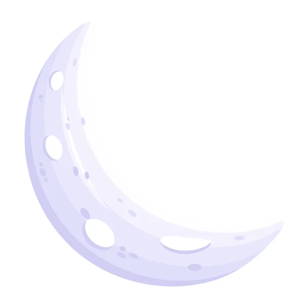 Half Moon Modern Ikon Vektor Illustration — Stock vektor