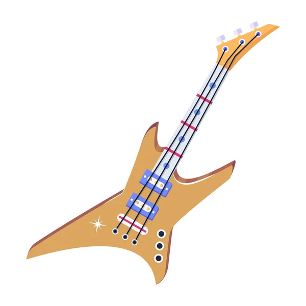 Godin Guitarra Icono Moderno Vector Ilustración — Archivo Imágenes Vectoriales