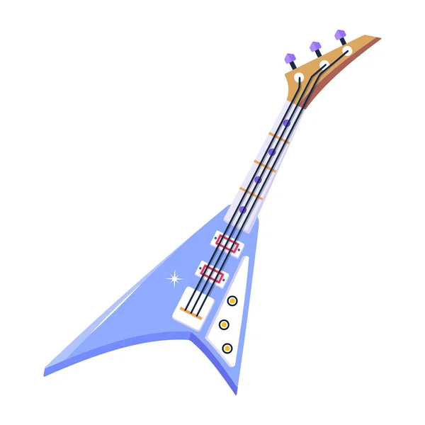 Gibson Flying Κιθάρα Σύγχρονη Εικόνα Διανυσματική Απεικόνιση — Διανυσματικό Αρχείο
