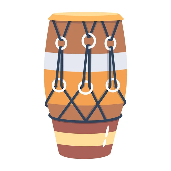 Indian Drum Modern Icon Vector Illustration — Stock Vector