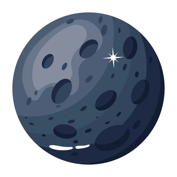 Moon Eclipse Icona Moderna Illustrazione Vettoriale — Vettoriale Stock