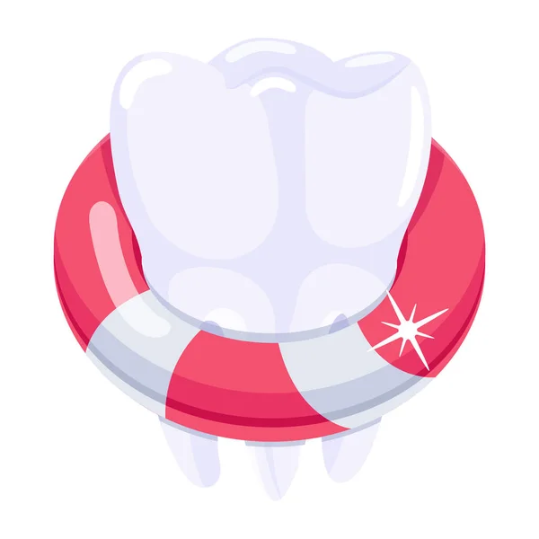 Diş Koruma Modern Simgesi Vektör Illüstrasyonu — Stok Vektör