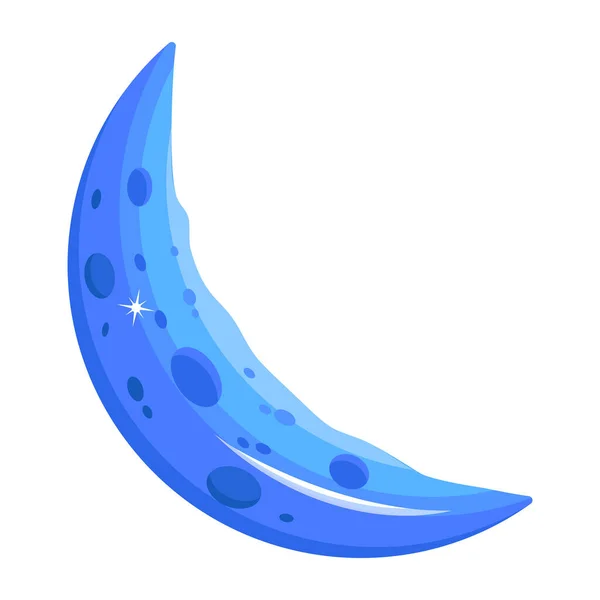 Ícone Moderno Lua Azul Ilustração Vetorial — Vetor de Stock