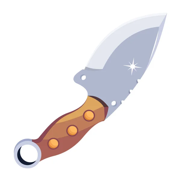 Combat Knife Modern Icon Vector Illustration — 图库矢量图片