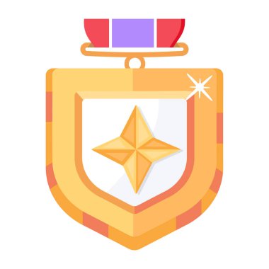 Army Medal modern icon, vector illustration
