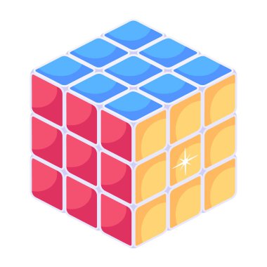 Cube modern icon, vector illustration