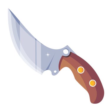 Damascus Knife modern icon, vector illustration