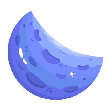 Half Moon modern simgesi, vektör illüstrasyonu