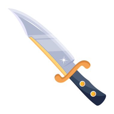 Hunting Knife modern icon, vector illustration