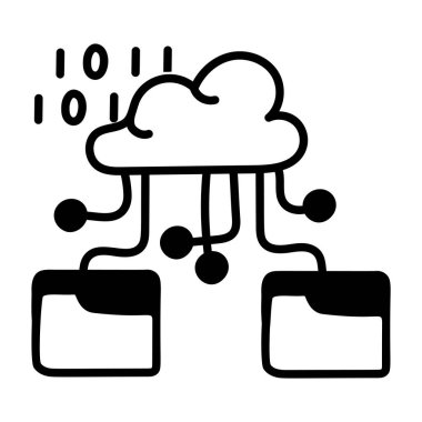 Cloud Connection modern icon, vector illustration