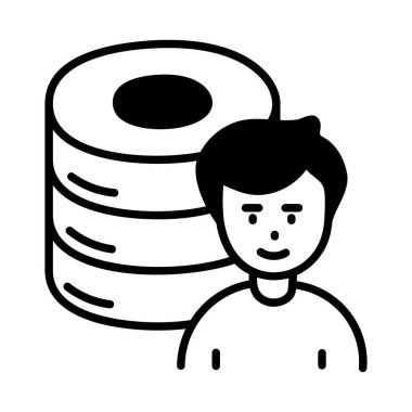 Database Manager modern icon, vector illustration