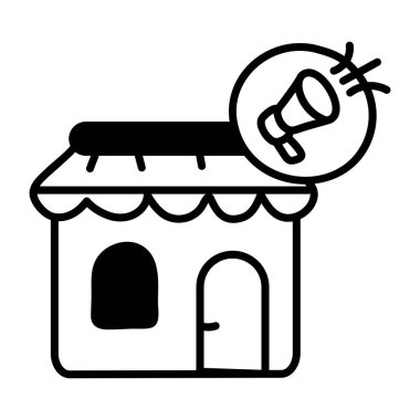 Store Marketing modern icon, vector illustration