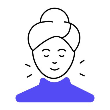 woman face icon. outline illustration of female vector icons for web