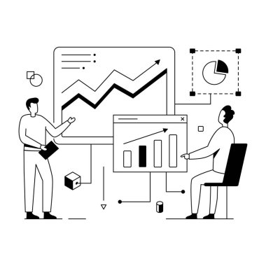 İş toplantısı vektör illüstrasyon tasarımı