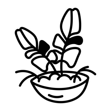 bitki simgesi vektör illüstrasyonu