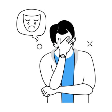 Depressing Thoughts vector illustration