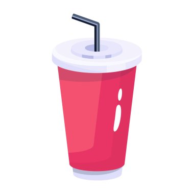 Soda ikonu. Beyaz arkaplanda izole edilmiş web tasarımı için kola suyu vektör simgelerinin izometriği