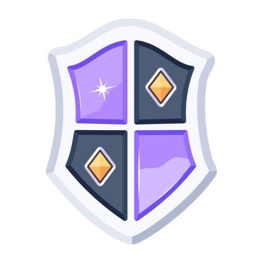 Defense shield icon. vector illustration