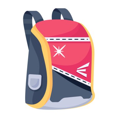 Baseball Backpack. web icon vector illustration