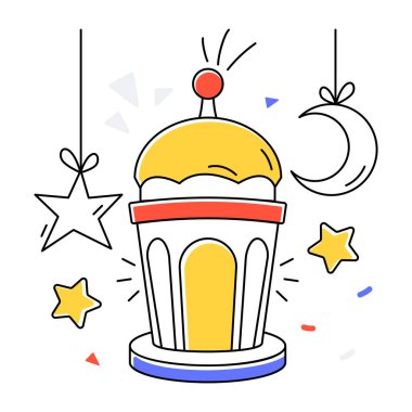 Arap fenerinin vektör illüstrasyonu