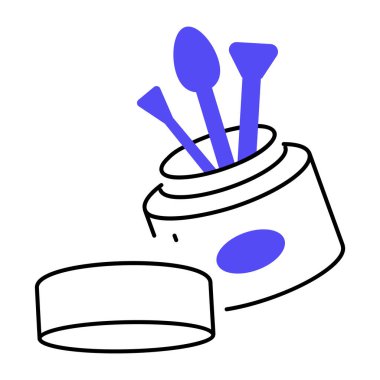 Makeup Container vector illustration