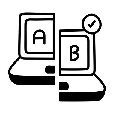 Ab Test simgesi vektör illüstrasyonu