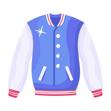 Baseball Jacket icon. flat illustration