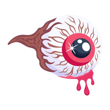 vector illustration of a cartoon human eye