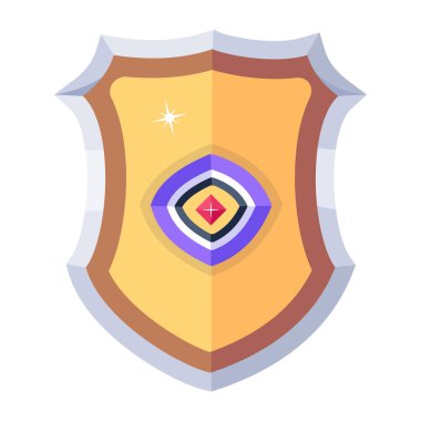 Kalkan simgesi. vektör illüstrasyonu