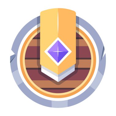 modern icon of Wooden Shield