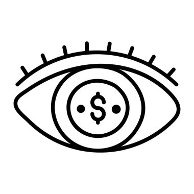 Financial Vision icon vector isolated on white background