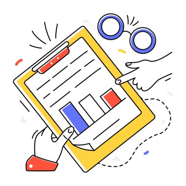 Financial Report vector illustration graphic design