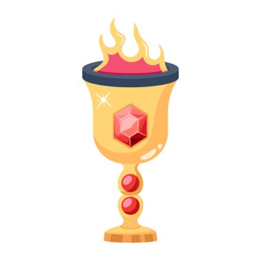 vector illustration of Fire Lamp