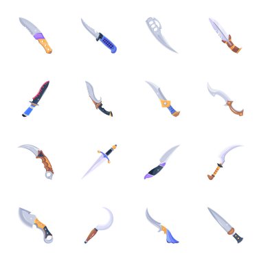 set of knife icon set vector illustration