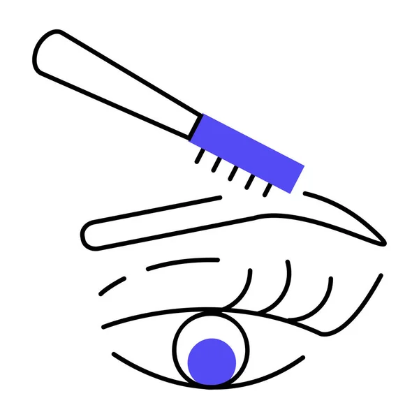 Überprüfen Sie Dieses Moderne Augenbrauenpinsel Lineare Stil Symbol — Stockvektor