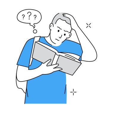 Stressed Student vector illustration