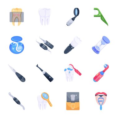 dental tools vector symbol stock illustration