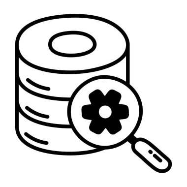 veritabanı. Web simgesi basit illüstrasyon