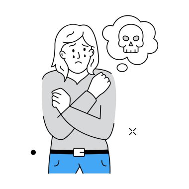 Death Phobia vector illustration design