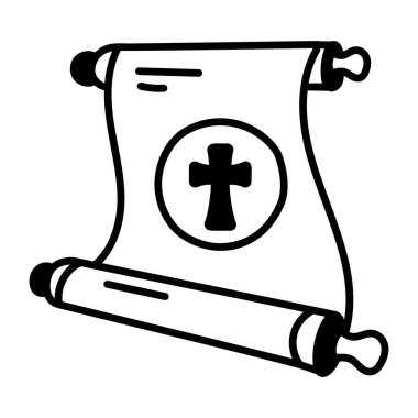 Holy Scroll icon. outline illustration