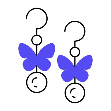 vector illustration of Earrings icon