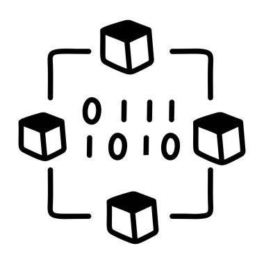 Binary Net icon vector illustration