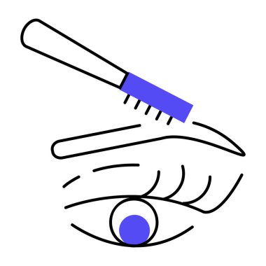 Eyebrow Brush, vector illustration