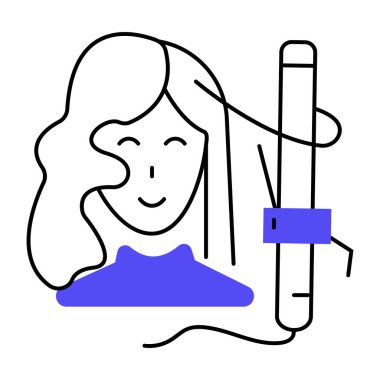 Hair Curling vector illustration design
