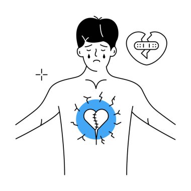 Broken Heart vector illustration design