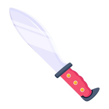 knife icon. cartoon of sword vector illustration on white background