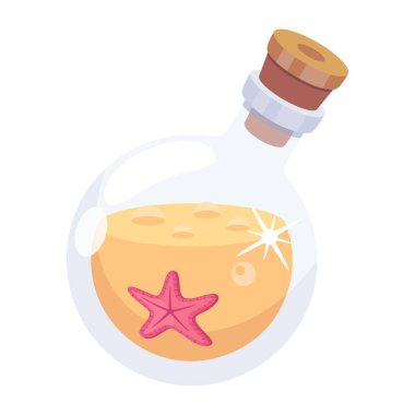Starfish Potion icon design, vector illustration